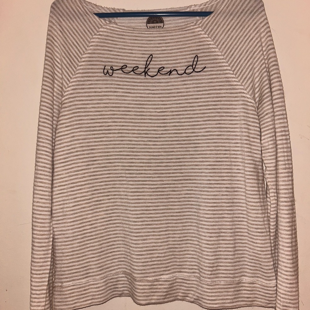Striped Modal Cream Long Sleeve Top